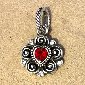 🆕Listing! 🆕 Brighton July Birthstone charm in Rubyw Red crystal heart Retired